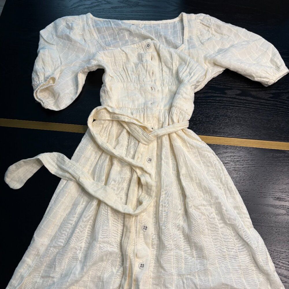BillaBong Cream & White Dress Cottagecore/Prairie Style Size Small EUC - Picture 6 of 8